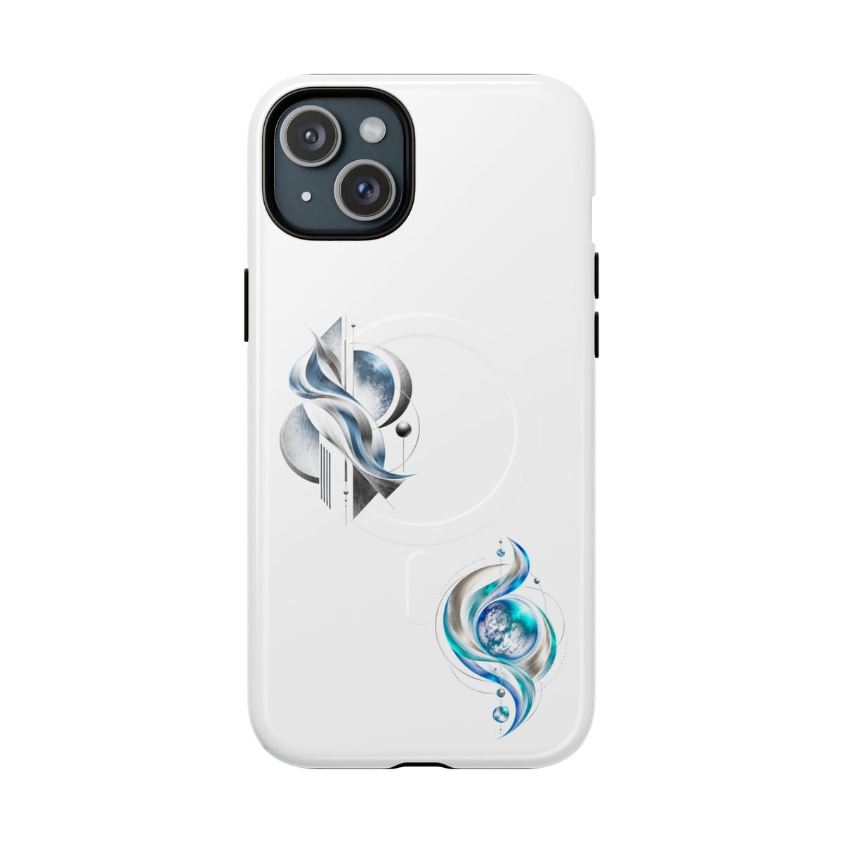 Elegant Blue Floral Tough Magnetic Phone Case