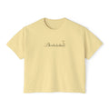 Women's Boxy Tee with Minimalist “Amour Toujours” Script