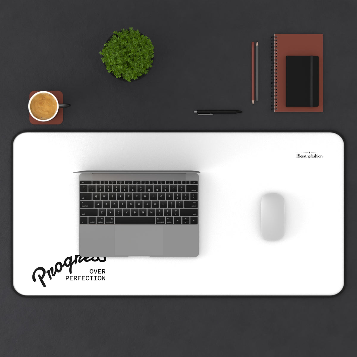 Progress Over Perfection Desk Mat