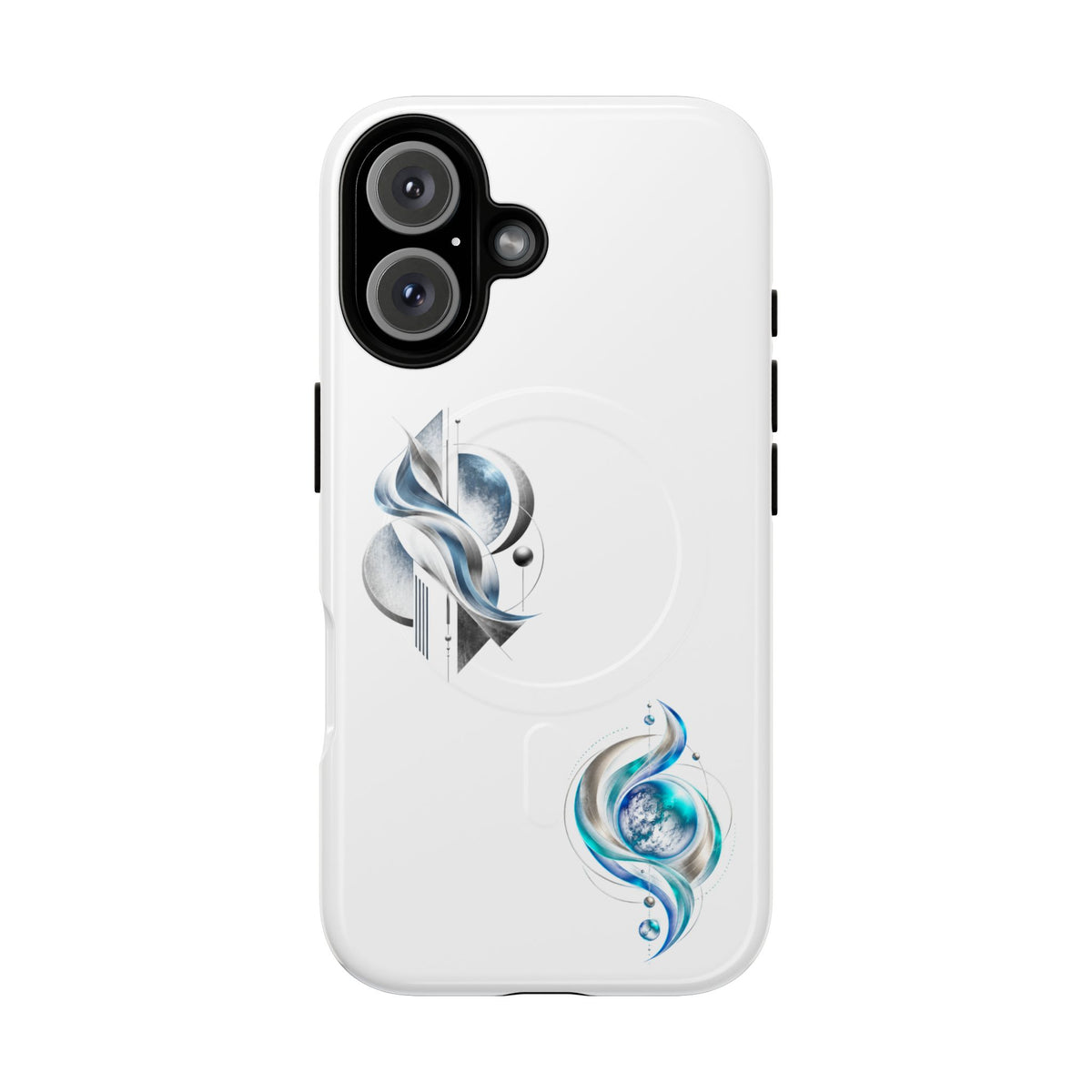 Elegant Blue Floral Tough Magnetic Phone Case