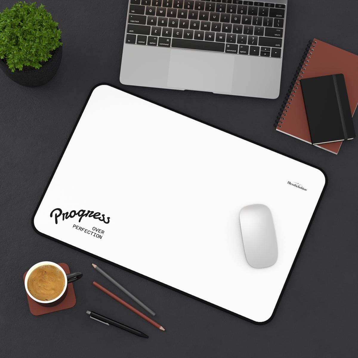 Progress Over Perfection Desk Mat