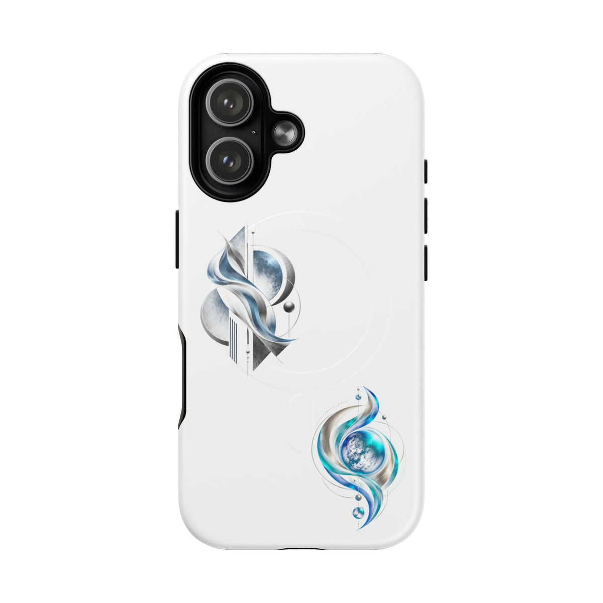 Elegant Blue Floral Tough Magnetic Phone Case