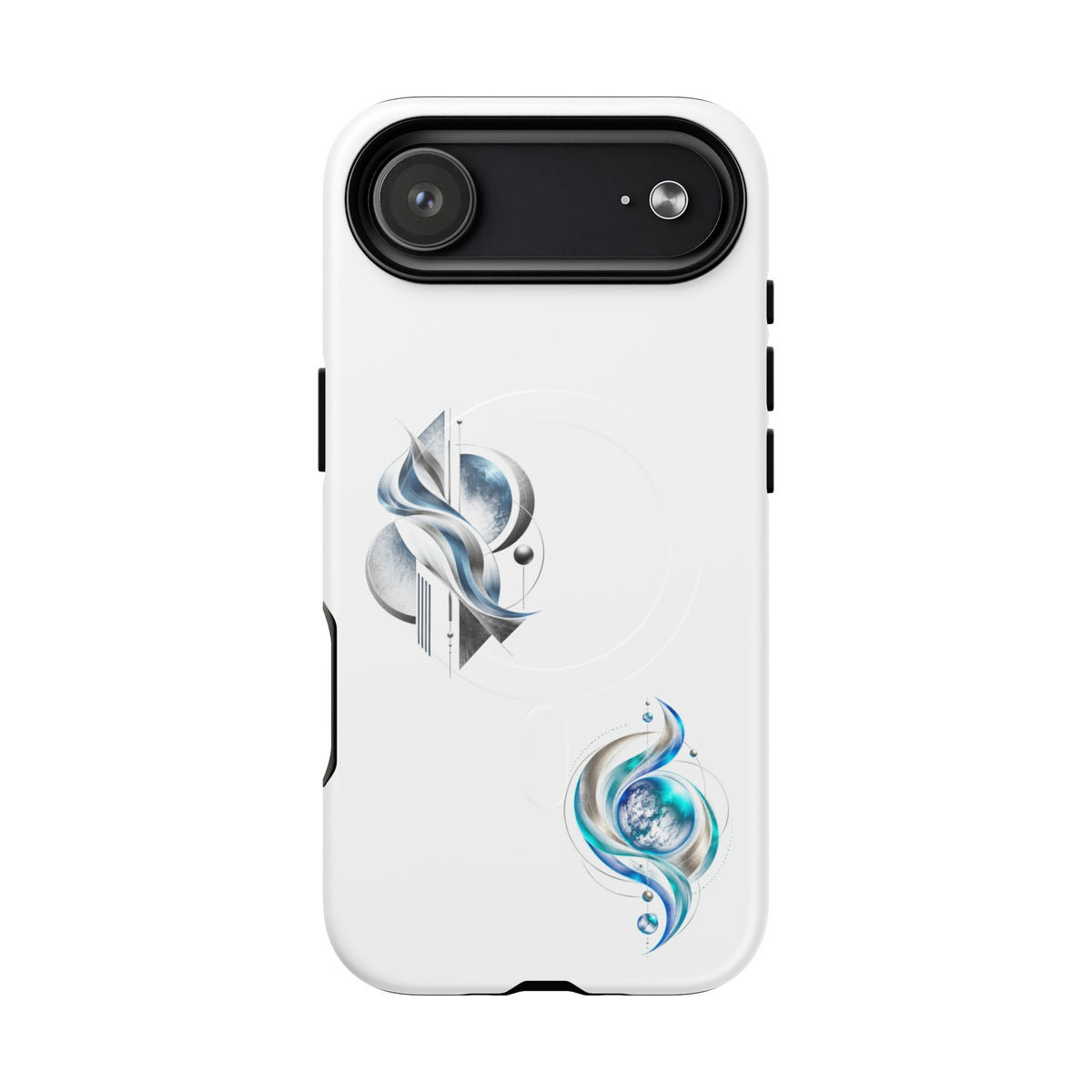 Elegant Blue Floral Tough Magnetic Phone Case