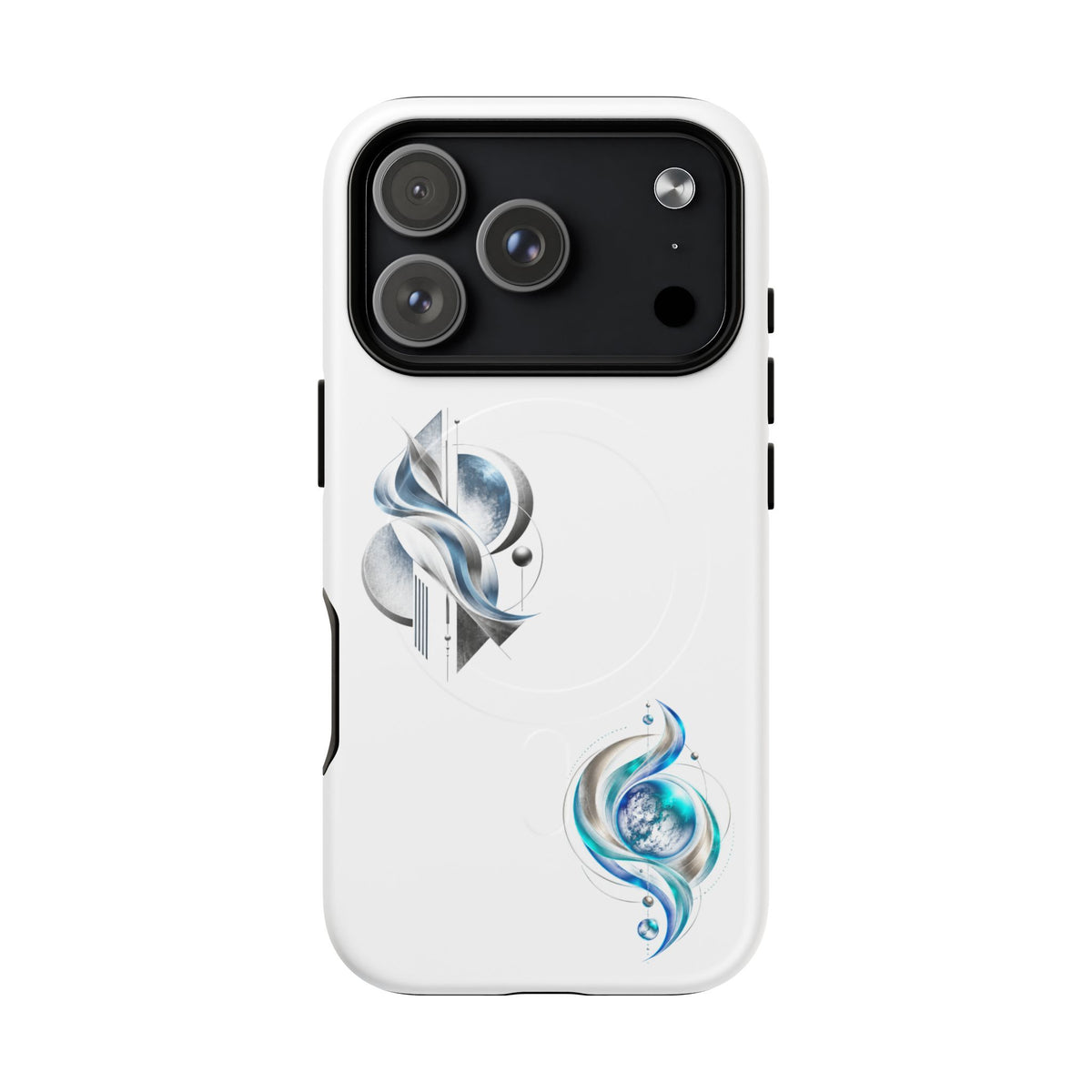 Elegant Blue Floral Tough Magnetic Phone Case