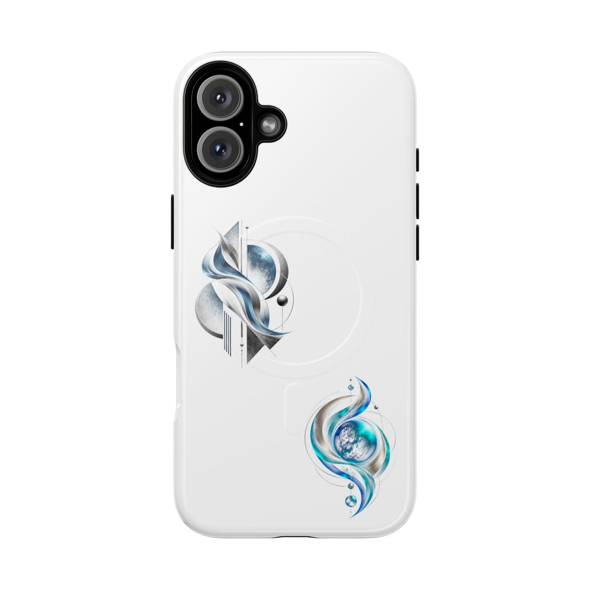 Elegant Blue Floral Tough Magnetic Phone Case