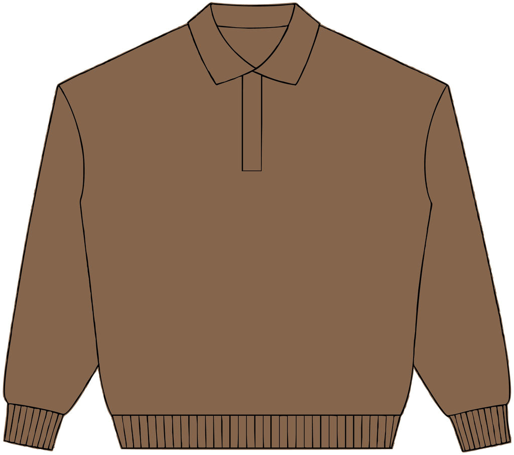 Polo Collar Sweatshirt