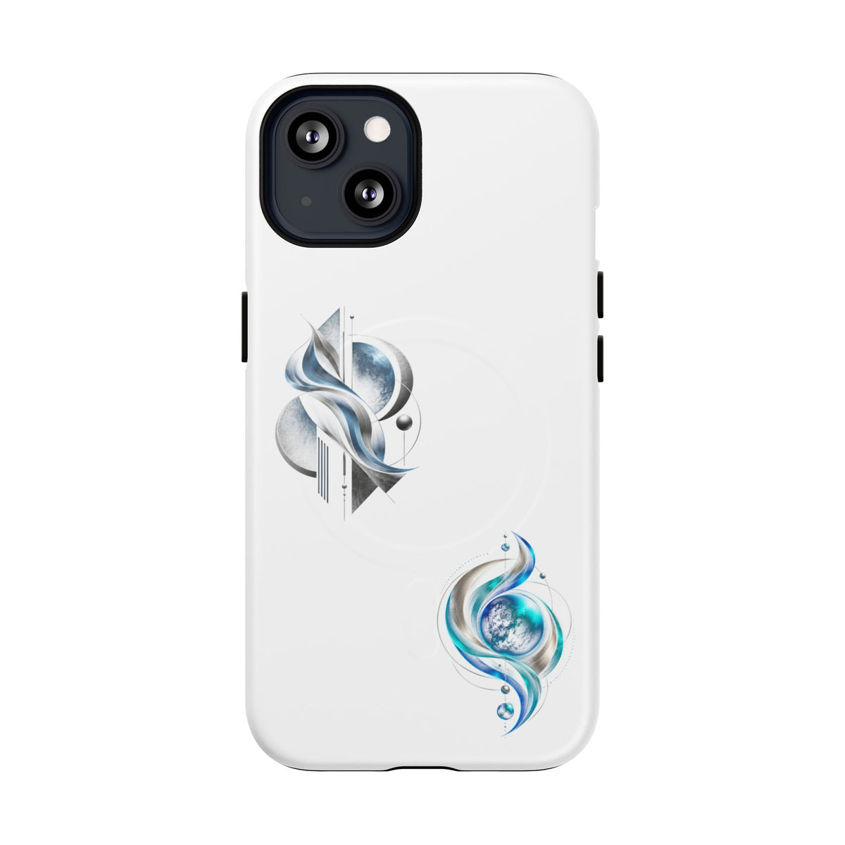 Elegant Blue Floral Tough Magnetic Phone Case