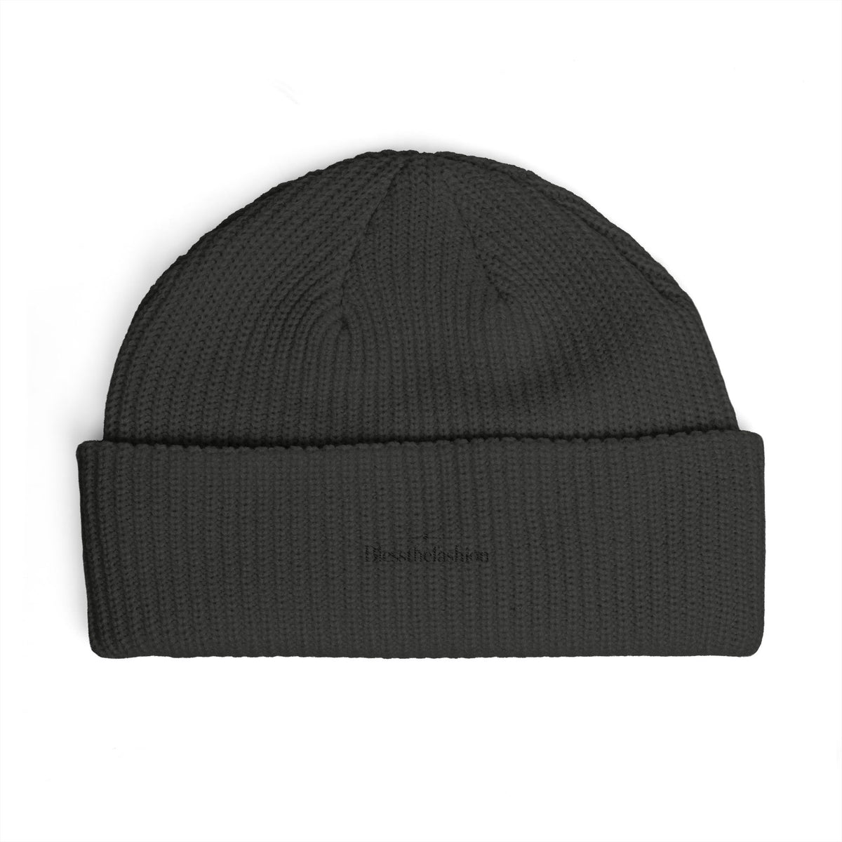 Minimalist Embroidered Cuff Beanie