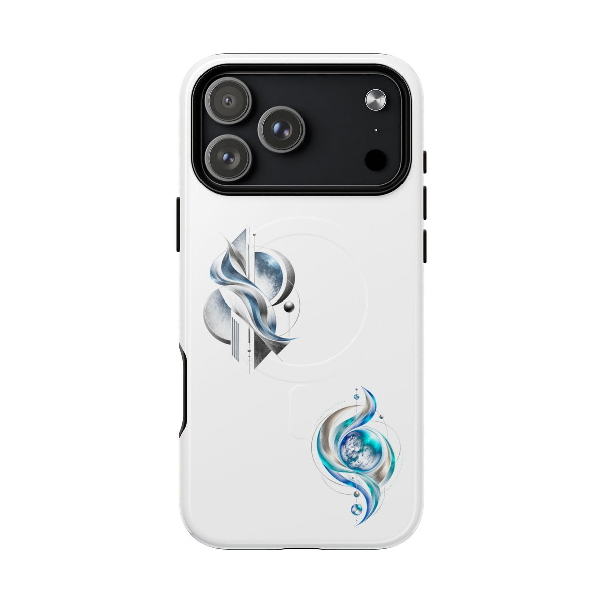 Elegant Blue Floral Tough Magnetic Phone Case