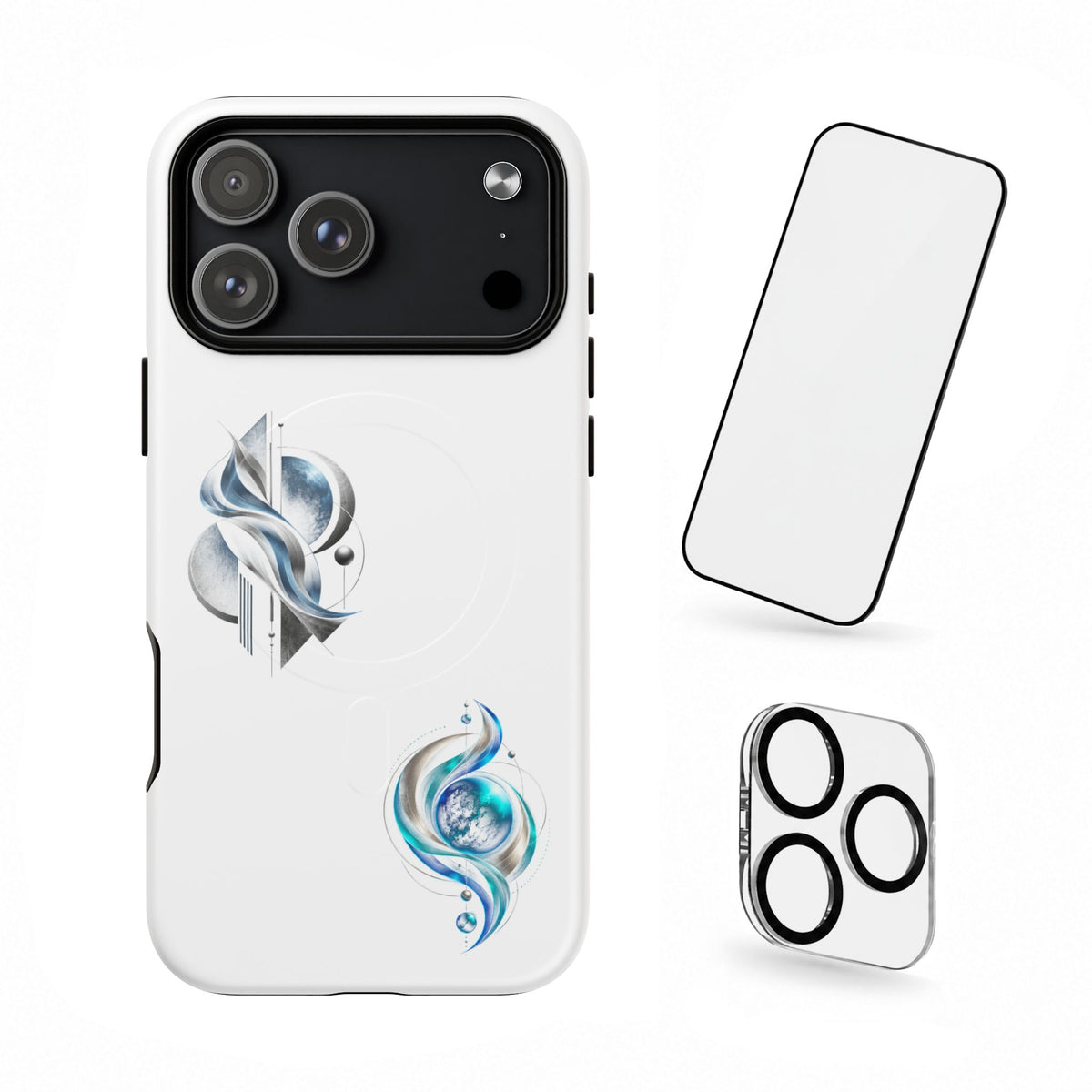 Elegant Blue Floral Tough Magnetic Phone Case