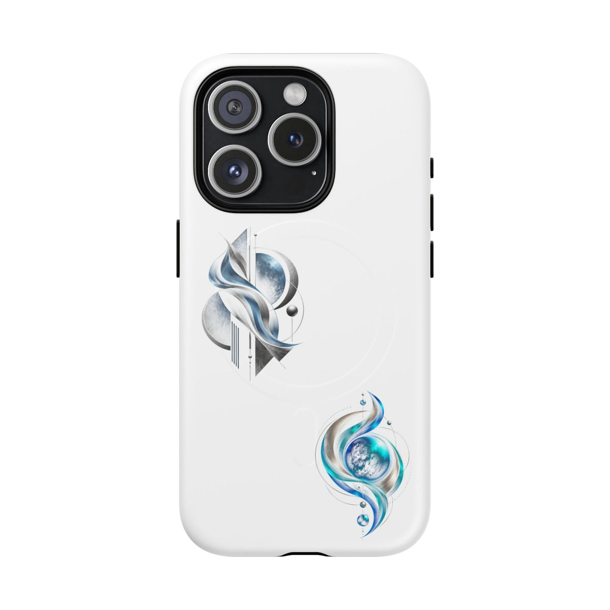 Elegant Blue Floral Tough Magnetic Phone Case