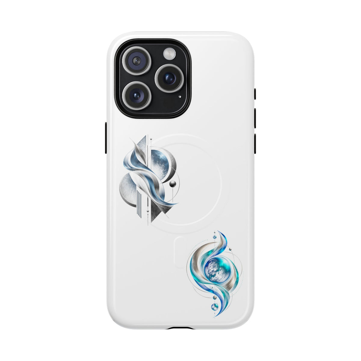 Elegant Blue Floral Tough Magnetic Phone Case