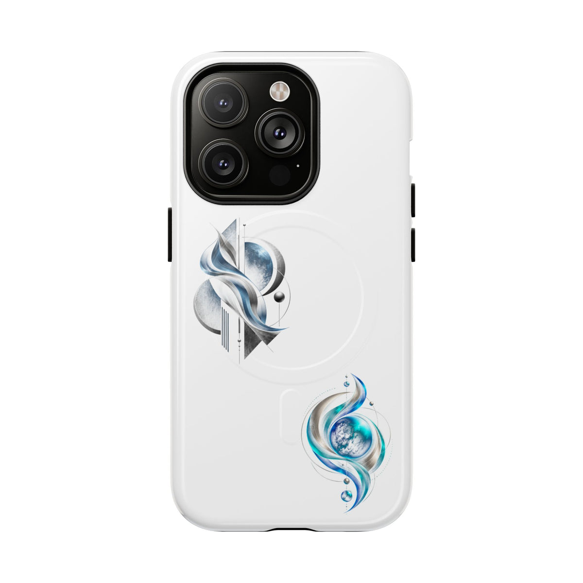Elegant Blue Floral Tough Magnetic Phone Case