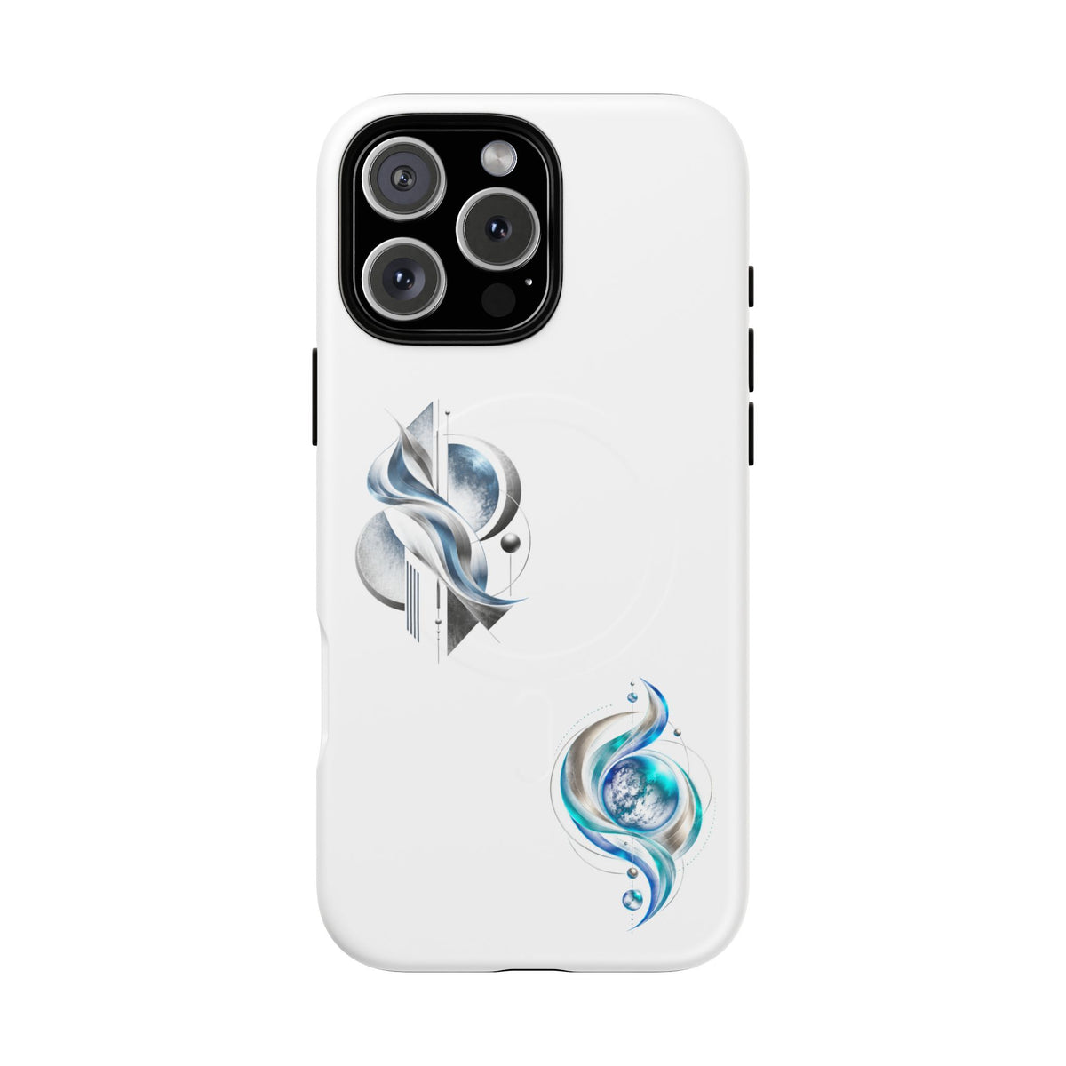 Elegant Blue Floral Tough Magnetic Phone Case