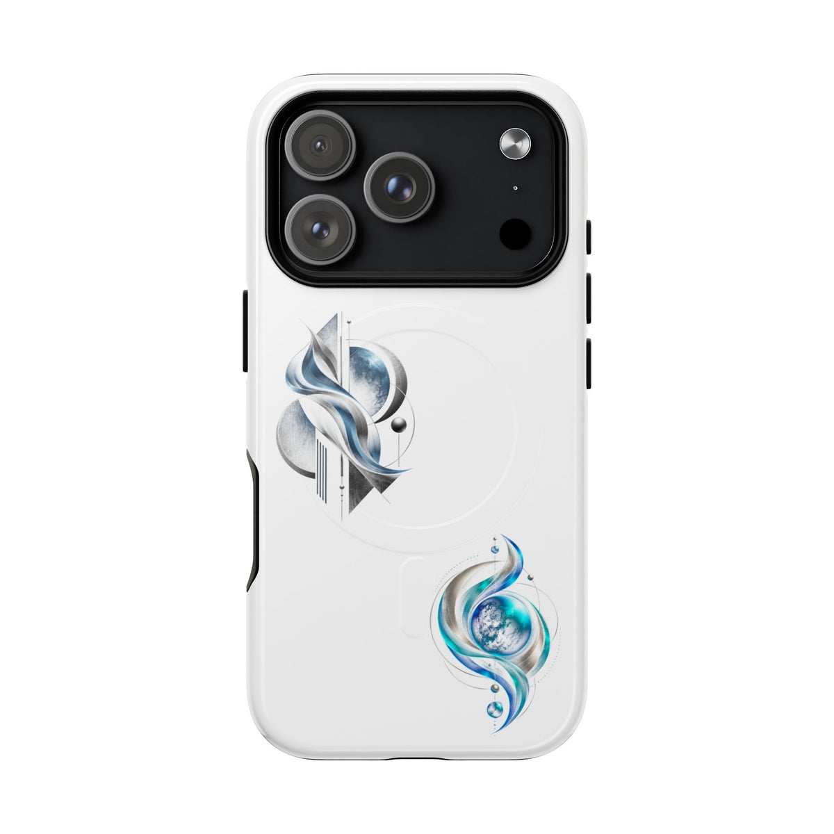 Elegant Blue Floral Tough Magnetic Phone Case