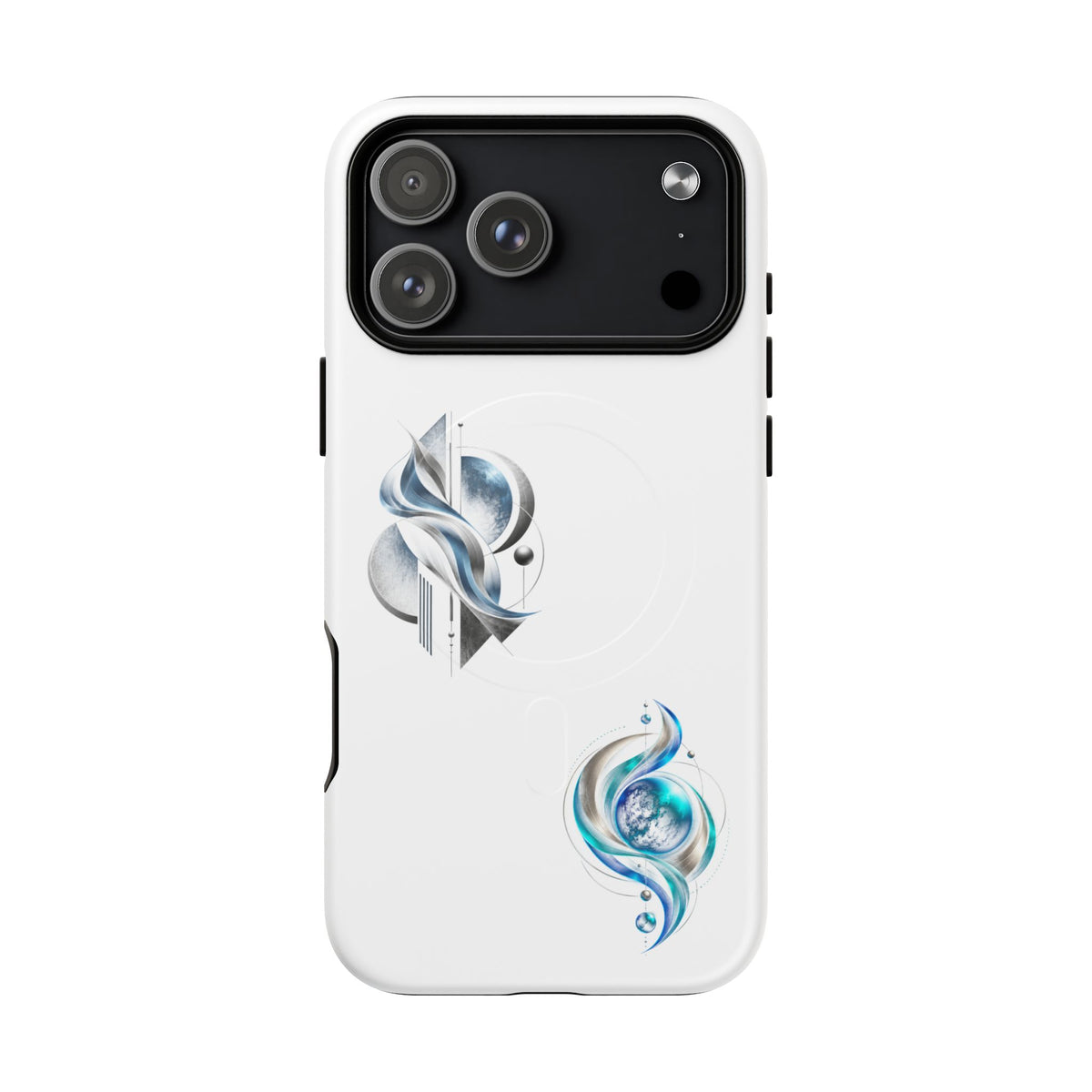Elegant Blue Floral Tough Magnetic Phone Case