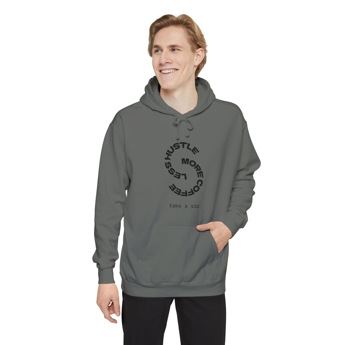 Hustle Less ,More Coffee Inspirational Hoodie