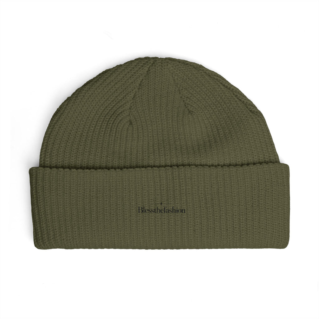 Minimalist Embroidered Cuff Beanie
