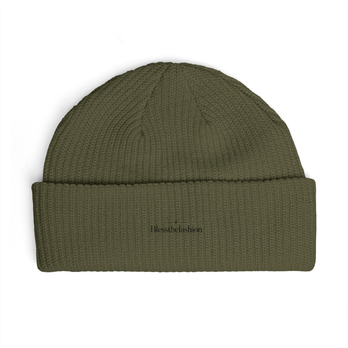 Minimalist Embroidered Cuff Beanie
