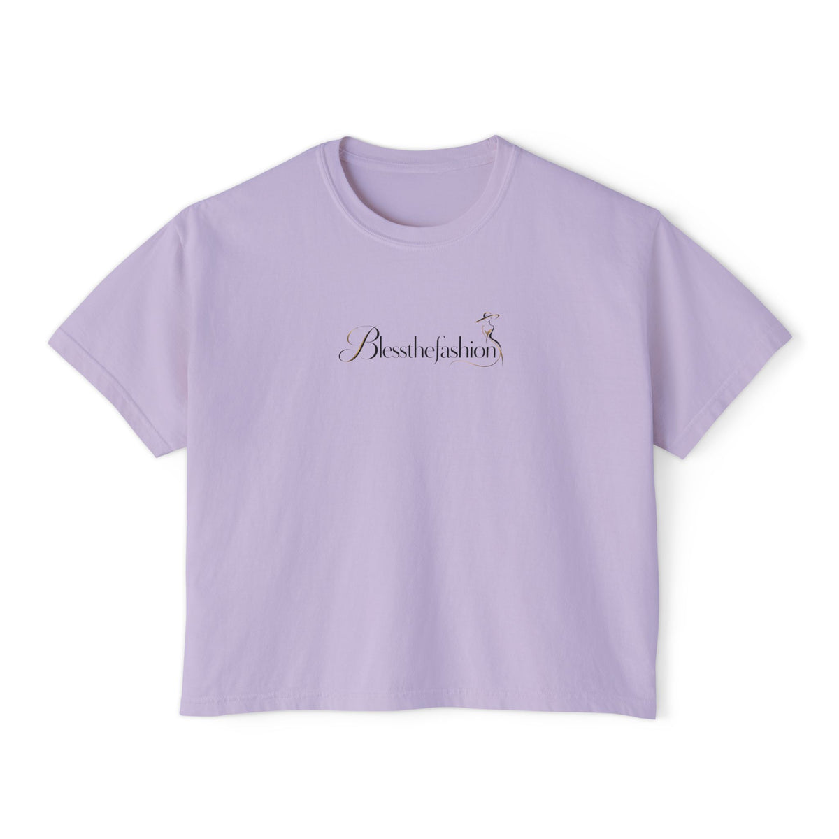 Women's Boxy Tee with Minimalist “Amour Toujours” Script