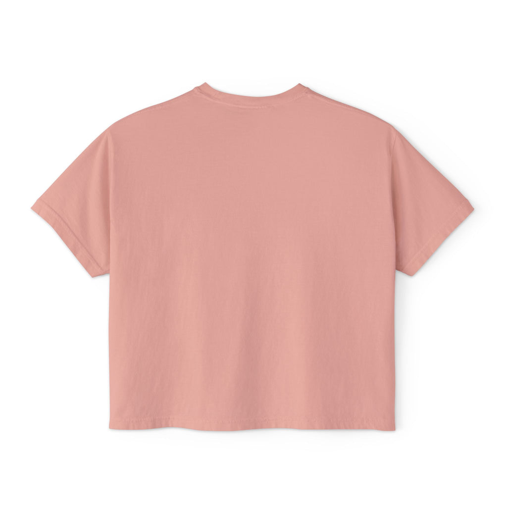 Women's Boxy Tee with Minimalist “Amour Toujours” Script