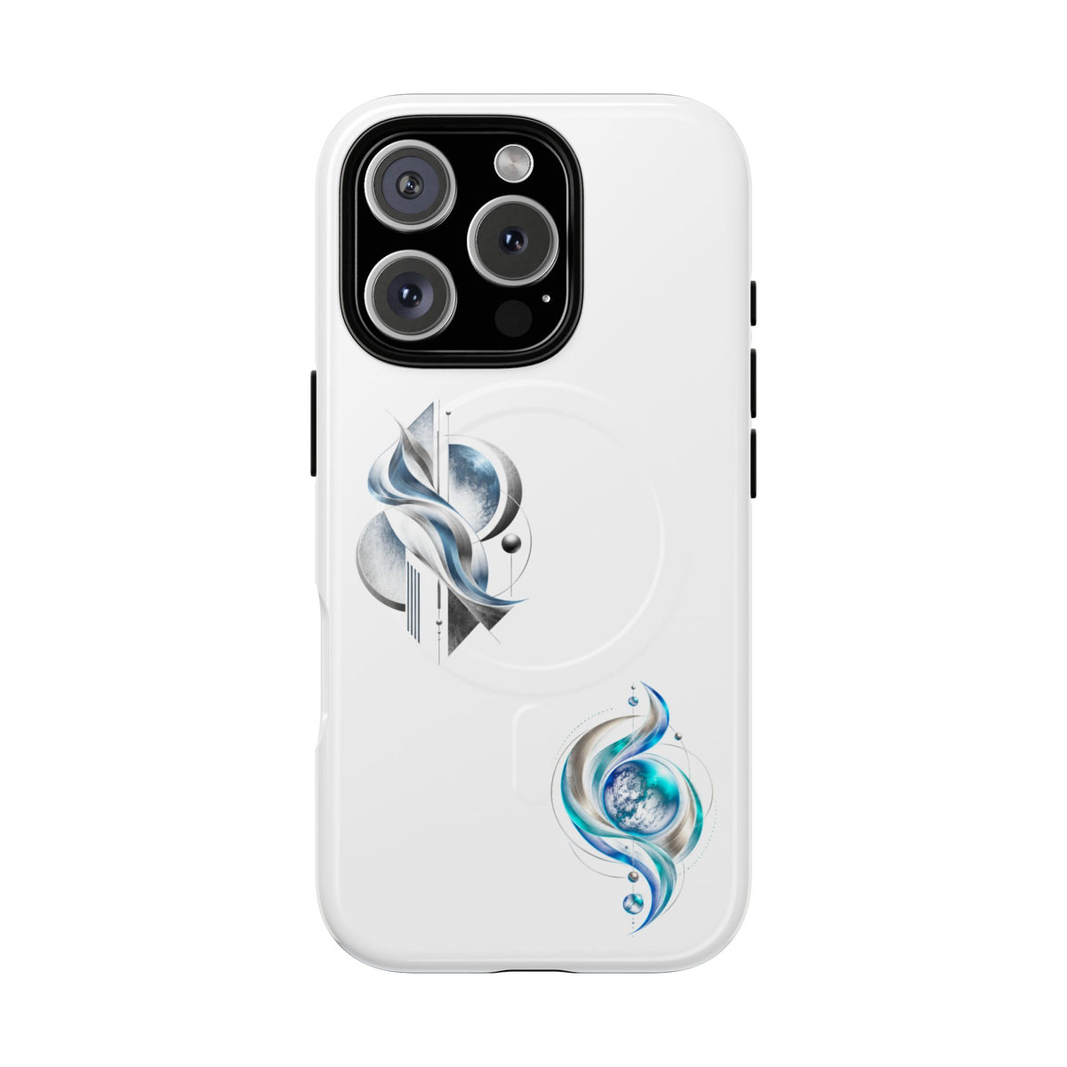 Elegant Blue Floral Tough Magnetic Phone Case