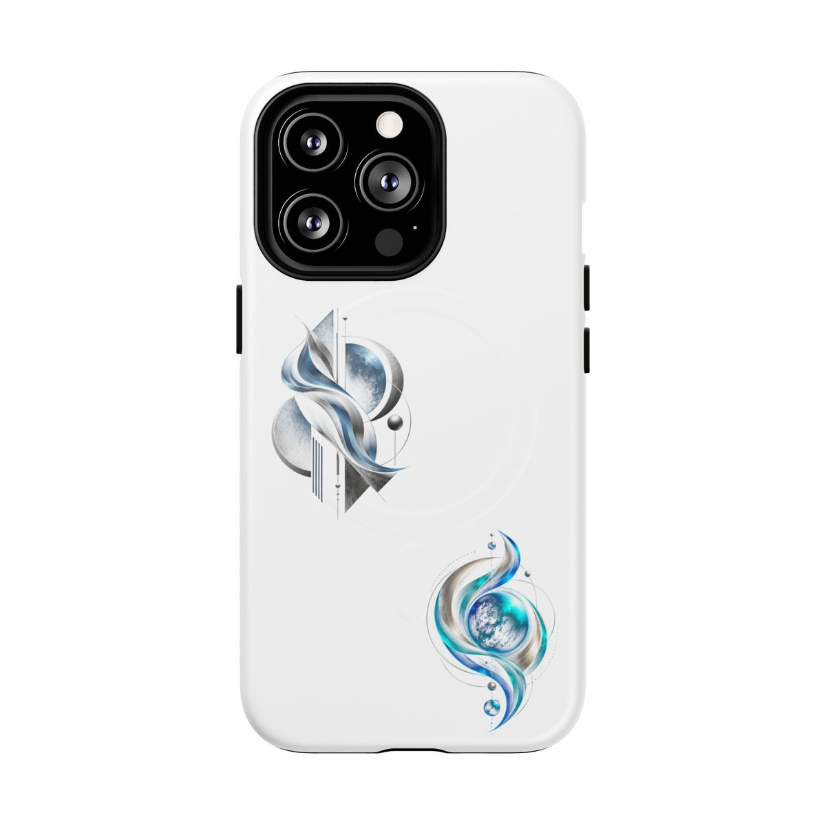 Elegant Blue Floral Tough Magnetic Phone Case
