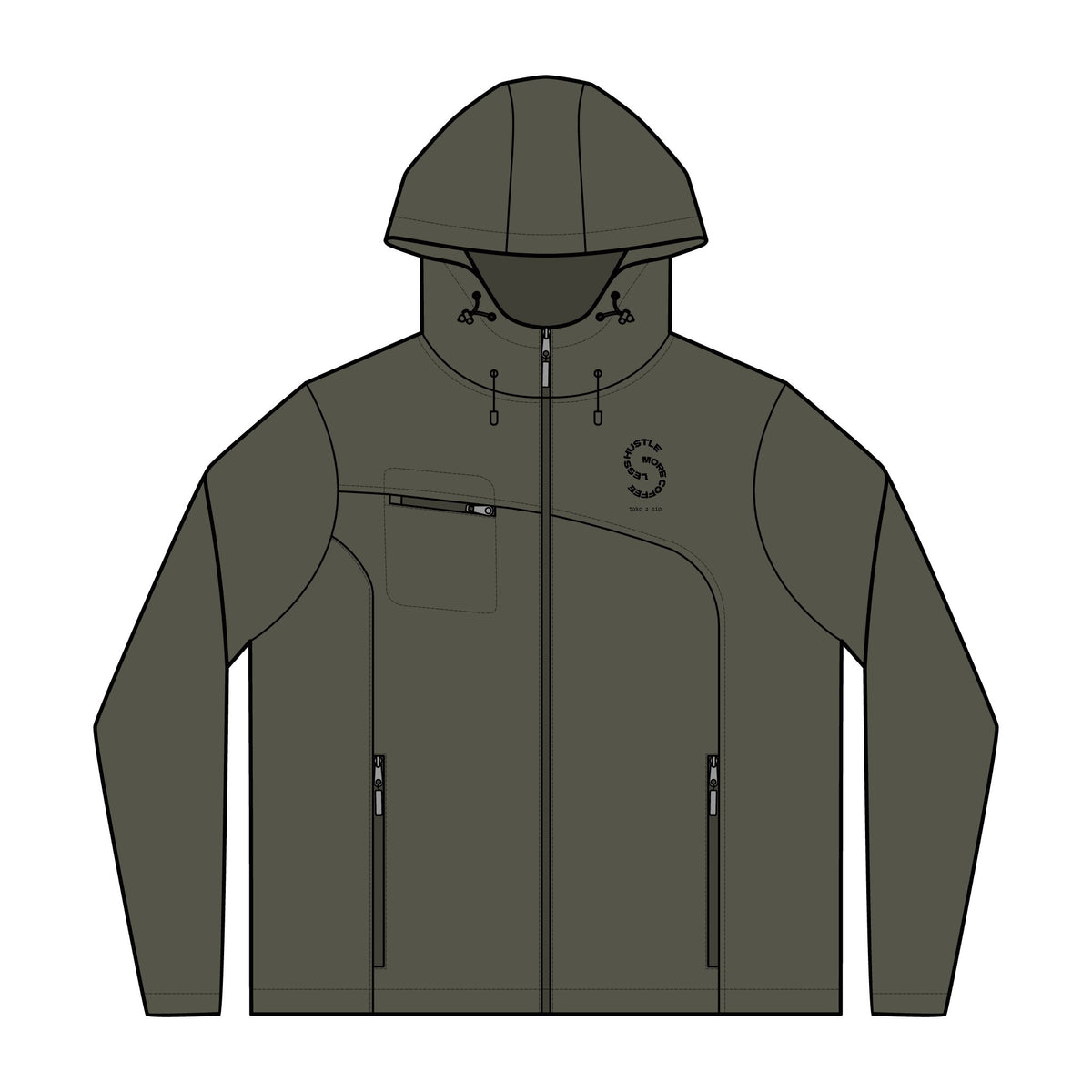 Textured Hooded Soft Shell Jacket