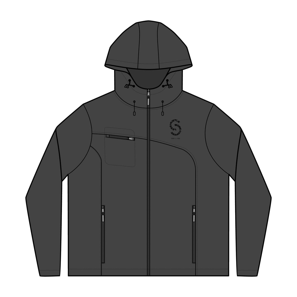 Textured Hooded Soft Shell Jacket