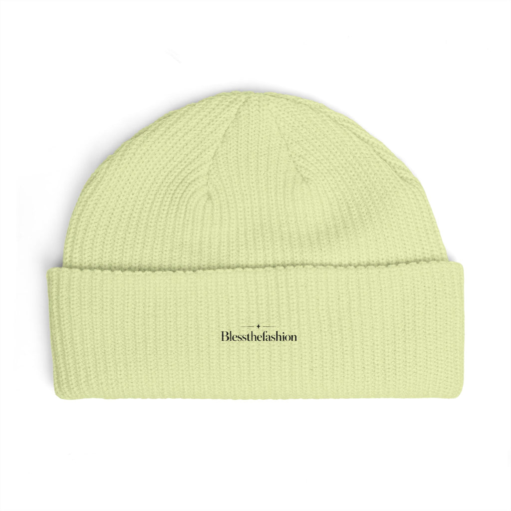 Minimalist Embroidered Cuff Beanie
