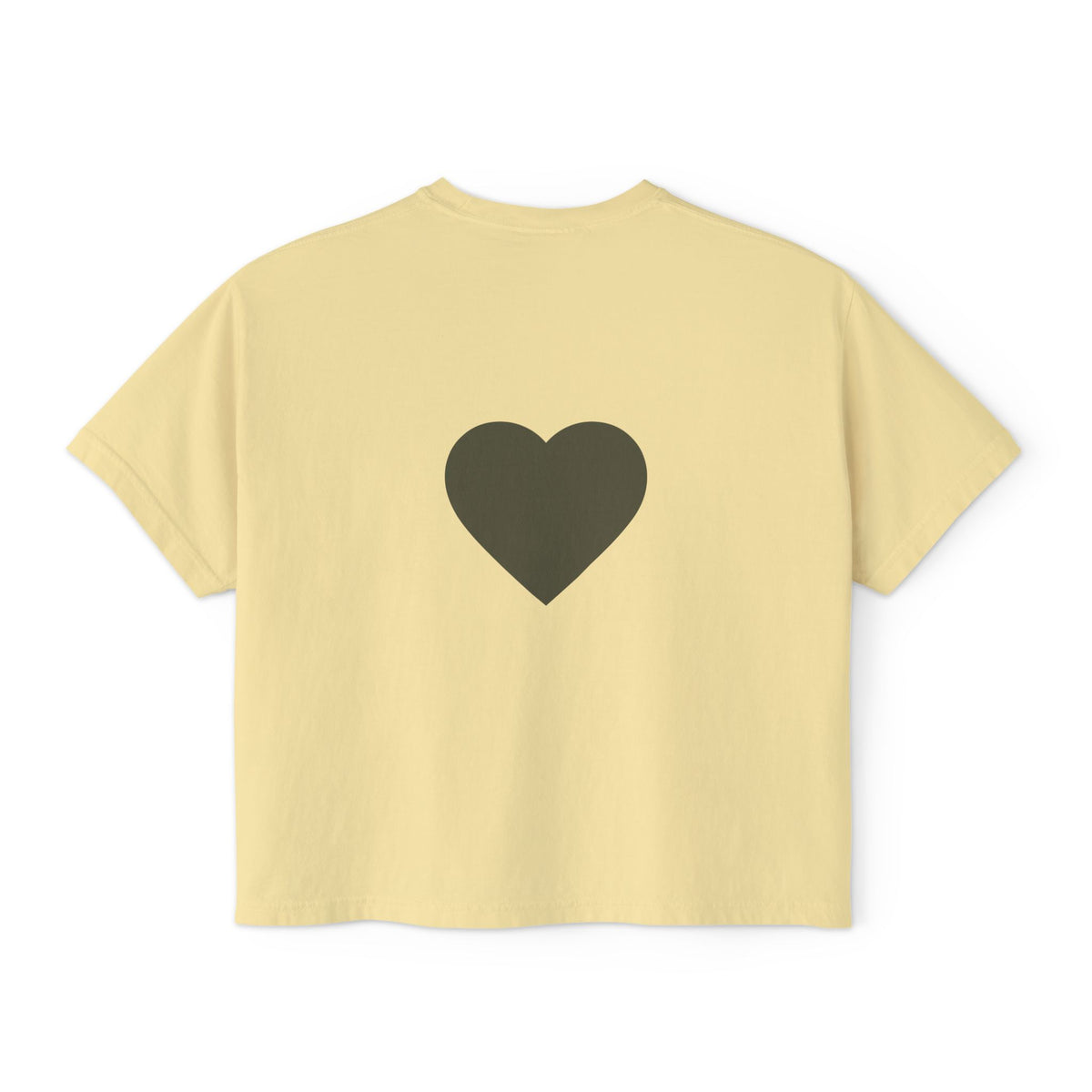 Women's Floral Wreath Heart Boxy Tee