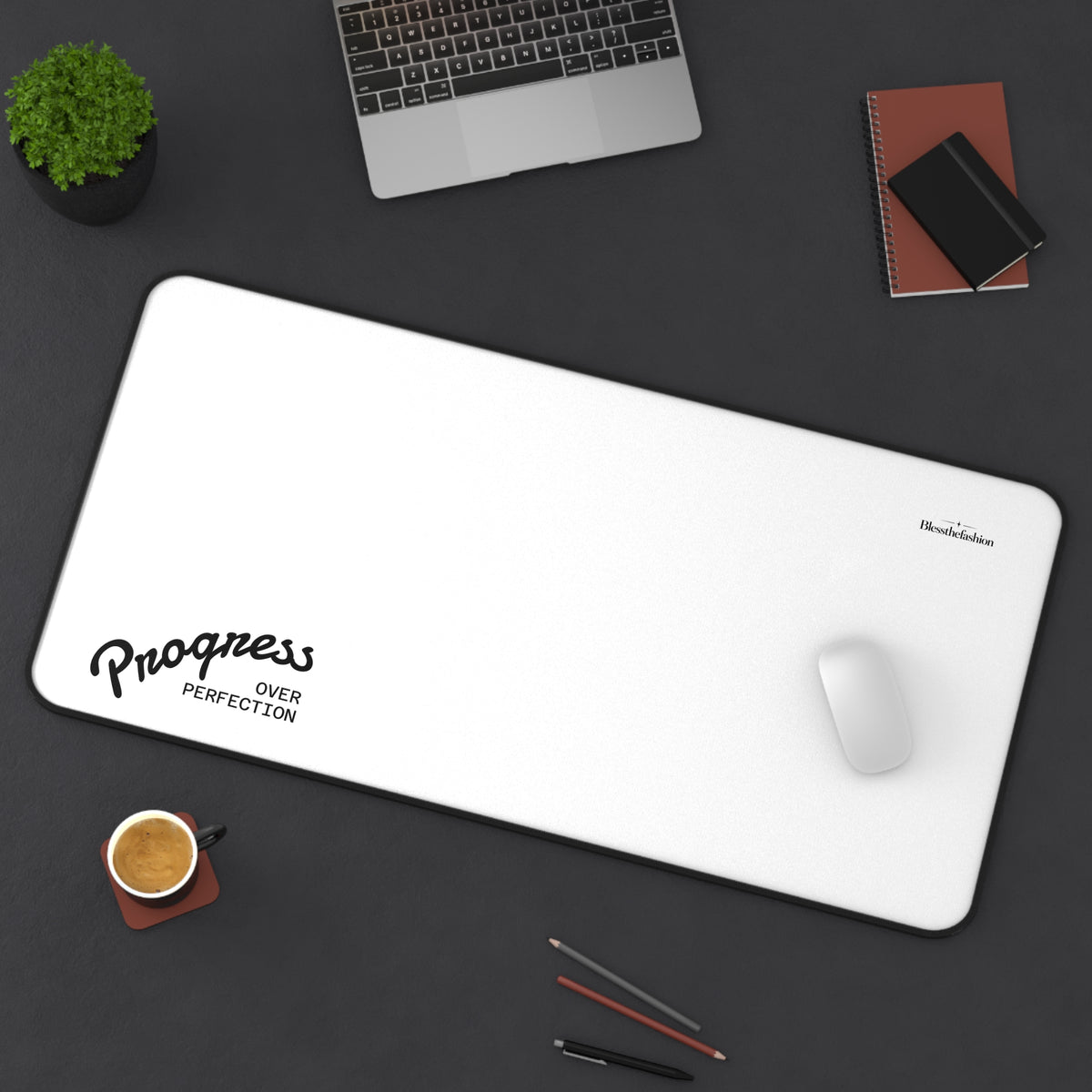 Progress Over Perfection Desk Mat