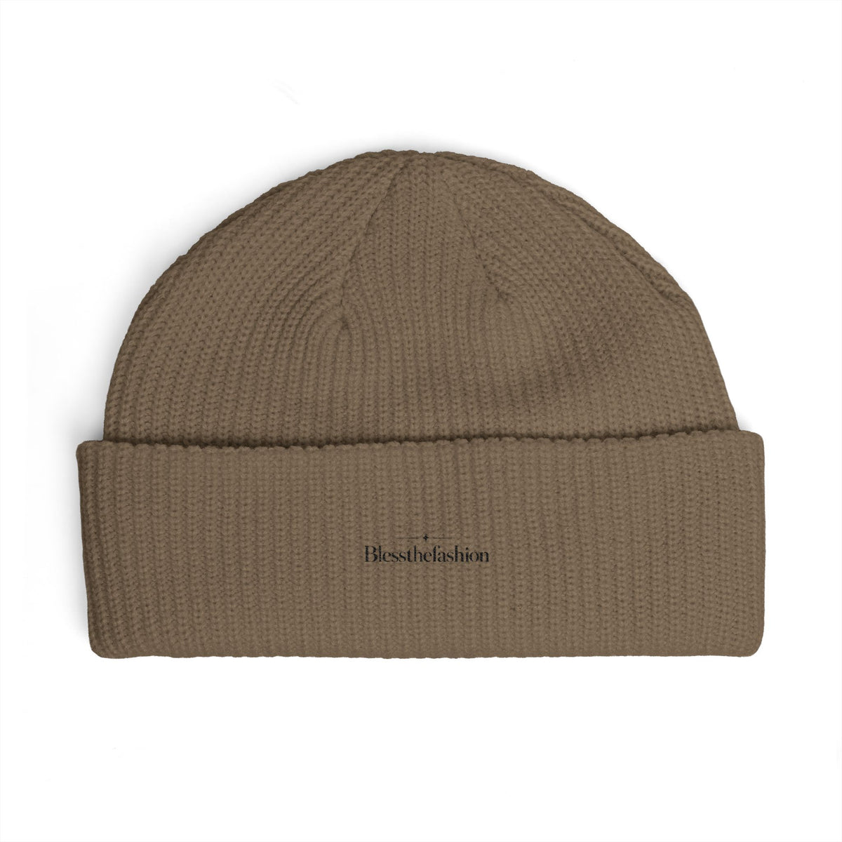 Minimalist Embroidered Cuff Beanie