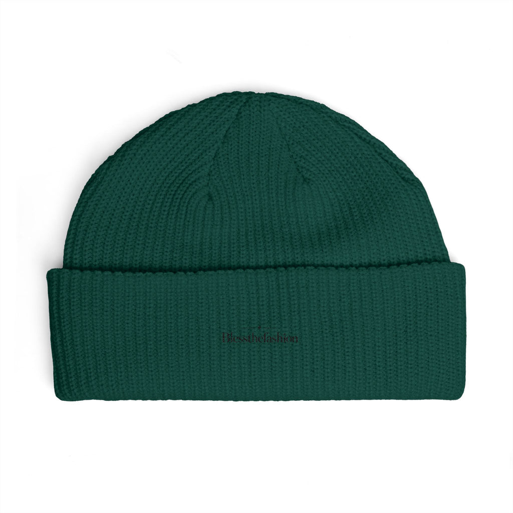 Minimalist Embroidered Cuff Beanie