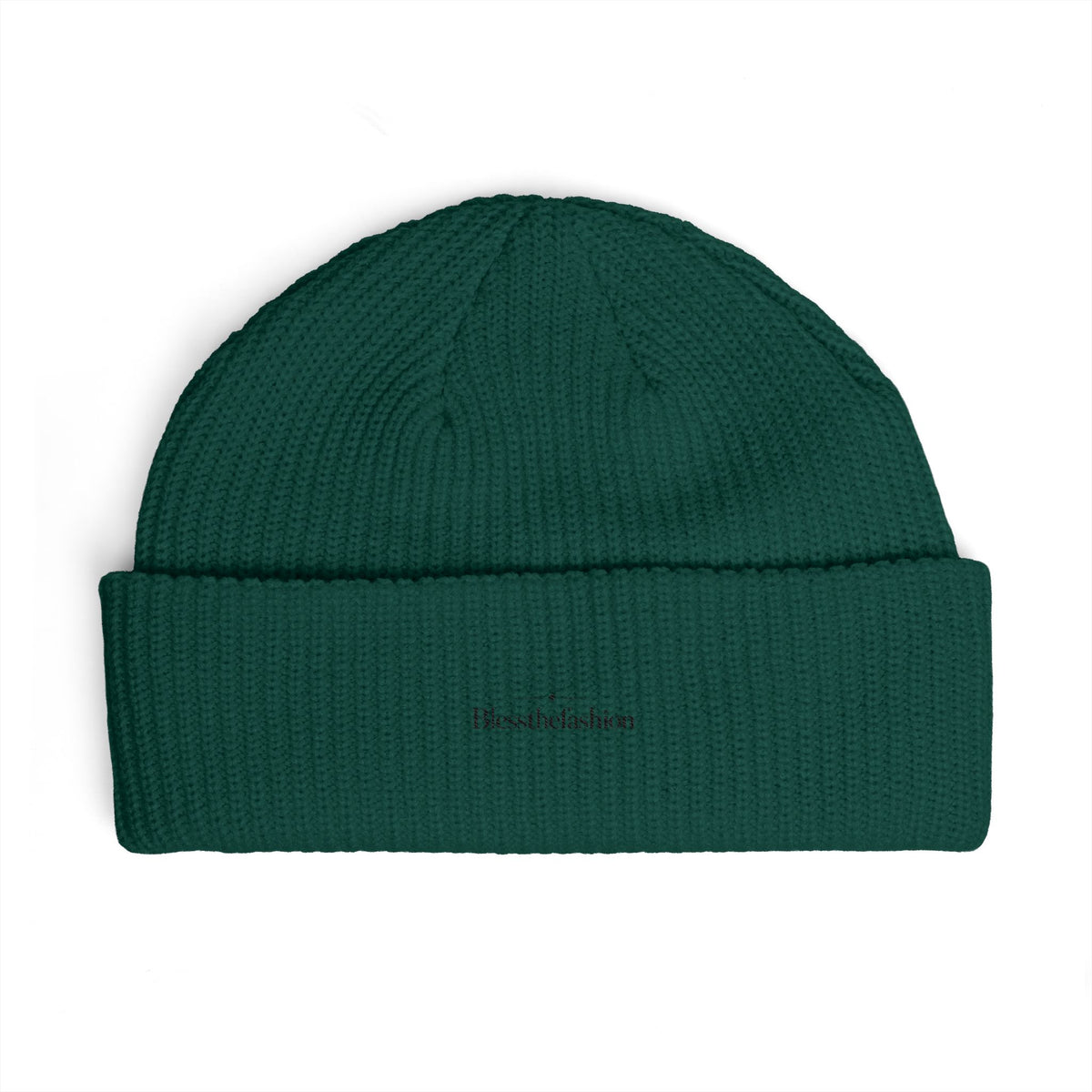 Minimalist Embroidered Cuff Beanie
