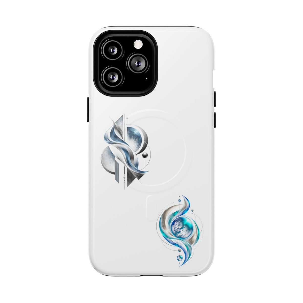 Elegant Blue Floral Tough Magnetic Phone Case