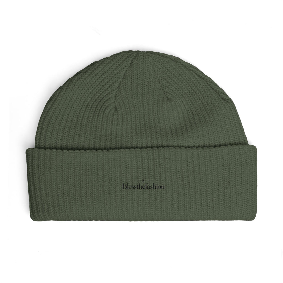 Minimalist Embroidered Cuff Beanie