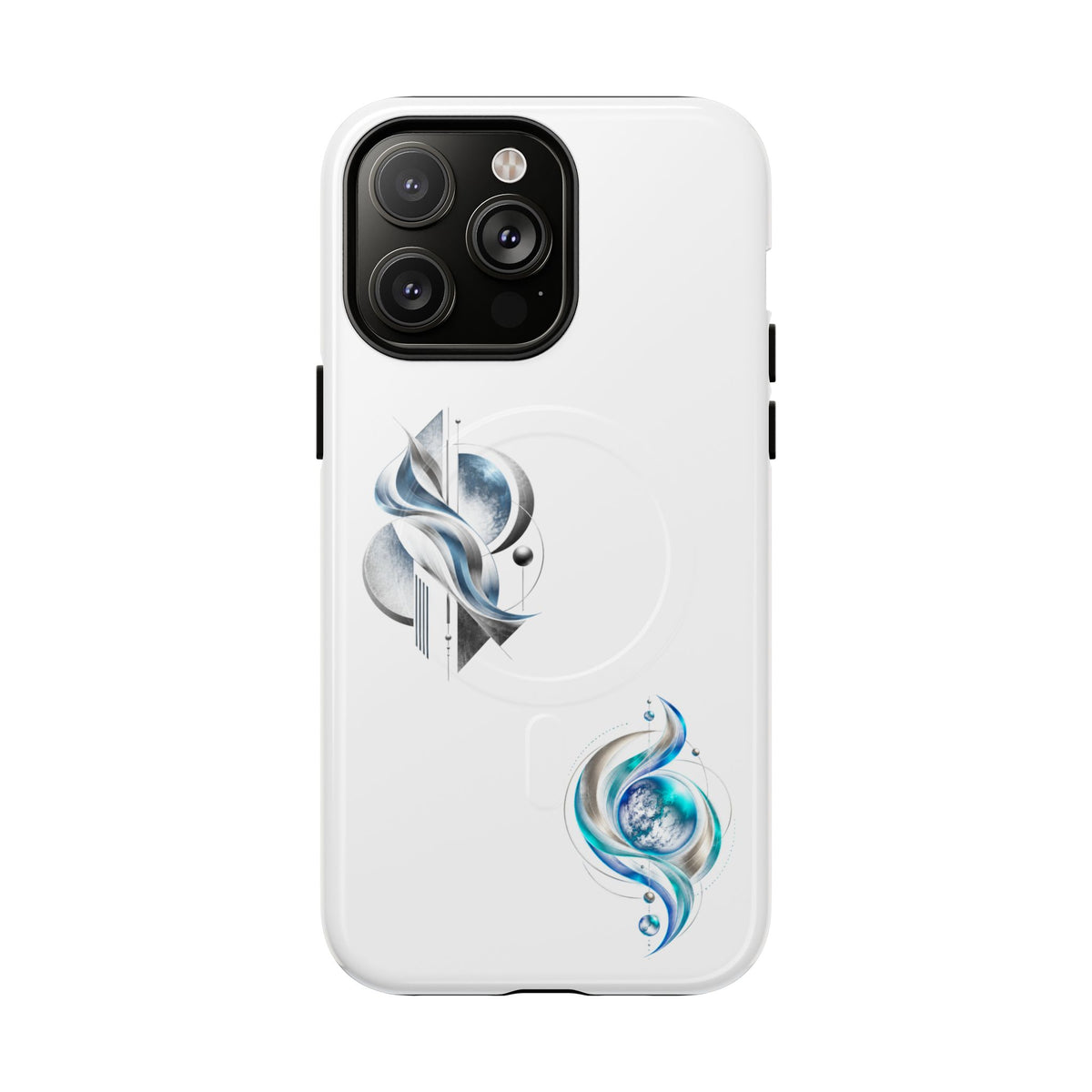Elegant Blue Floral Tough Magnetic Phone Case