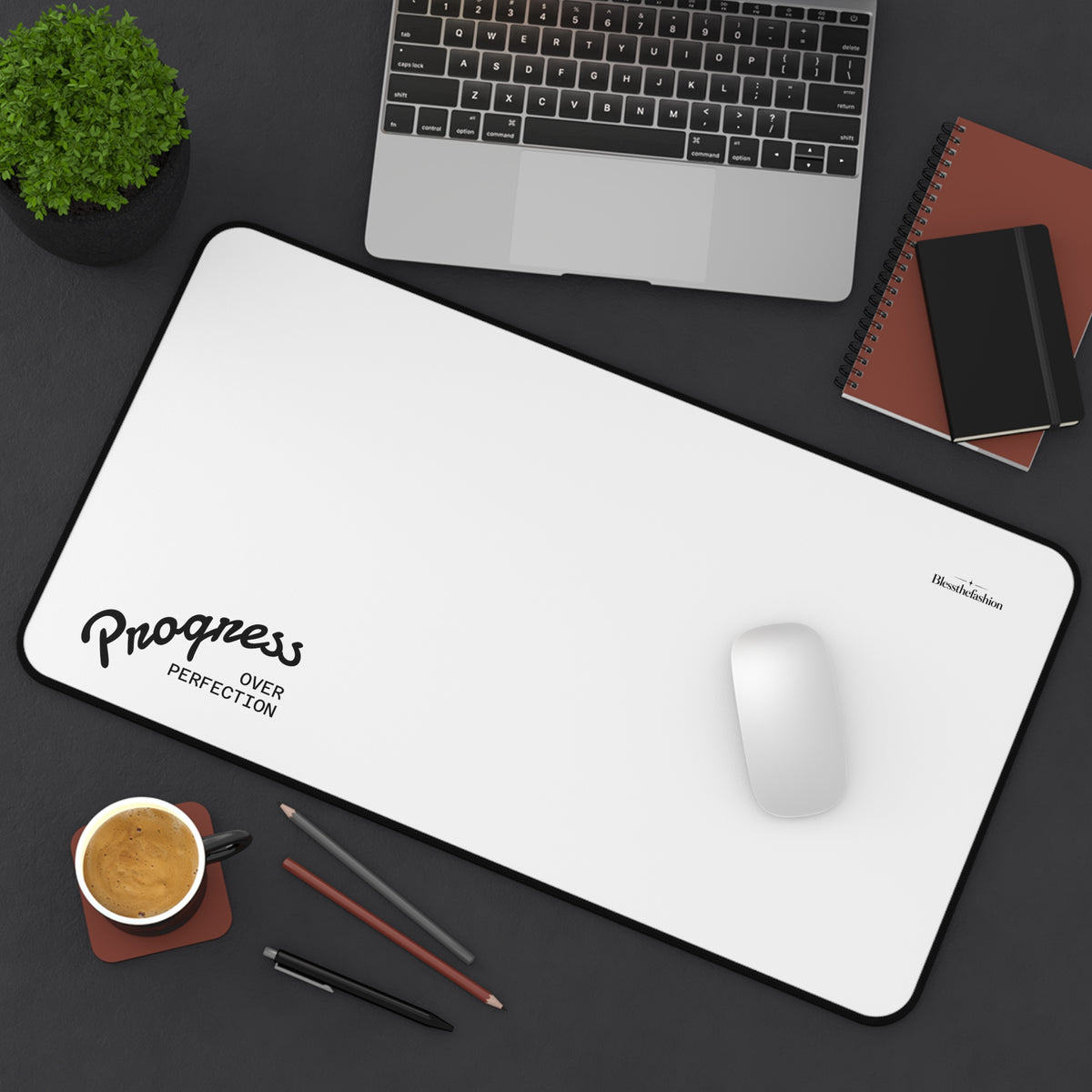 Progress Over Perfection Desk Mat