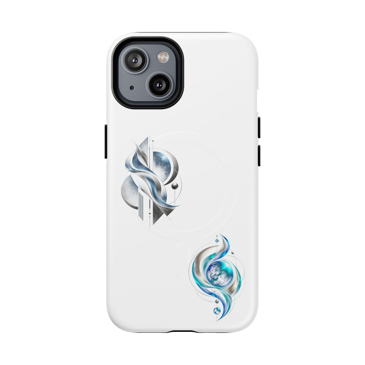 Elegant Blue Floral Tough Magnetic Phone Case