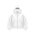 Men's Solid Color Full-Zip Hoodie with Integrated Face Mask