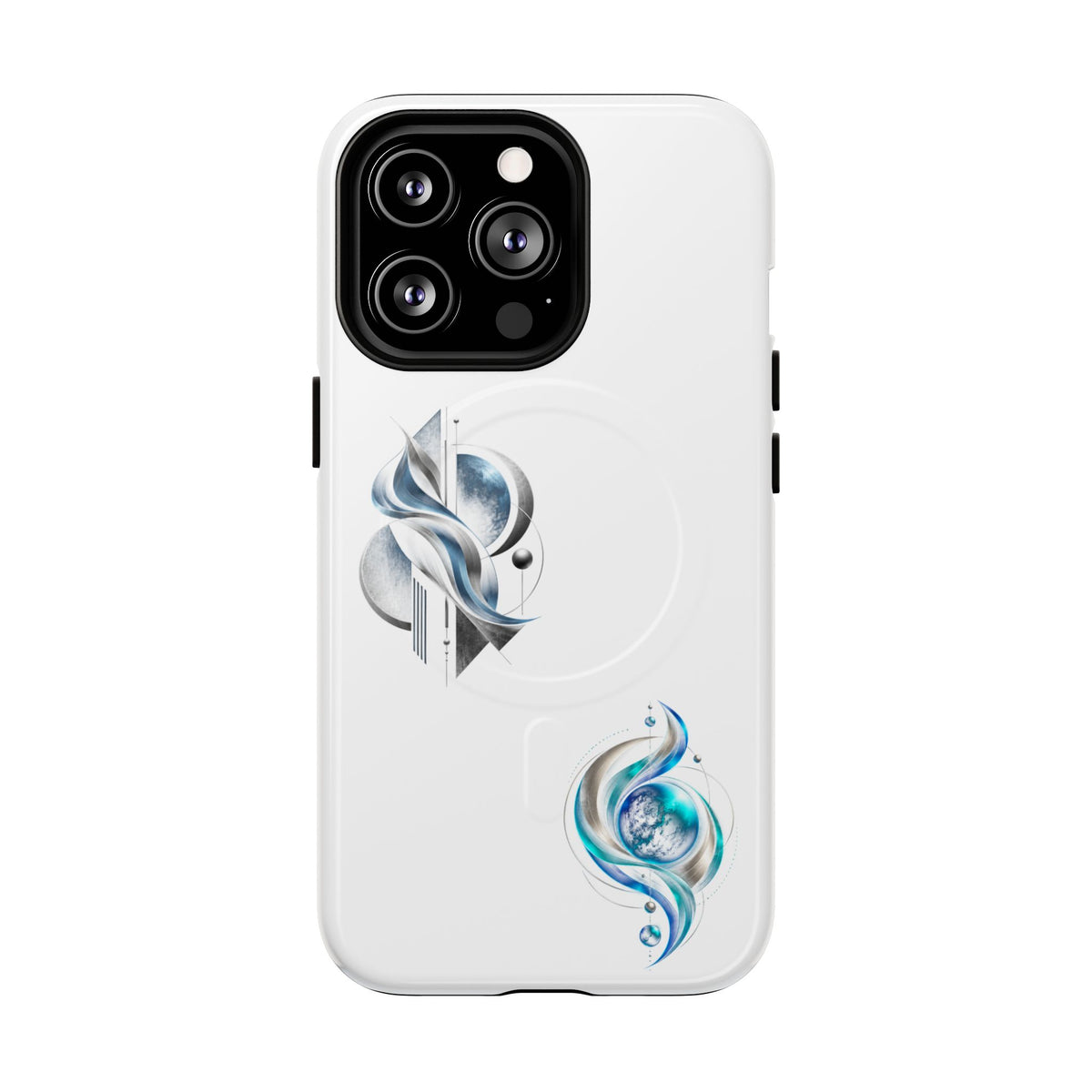Elegant Blue Floral Tough Magnetic Phone Case