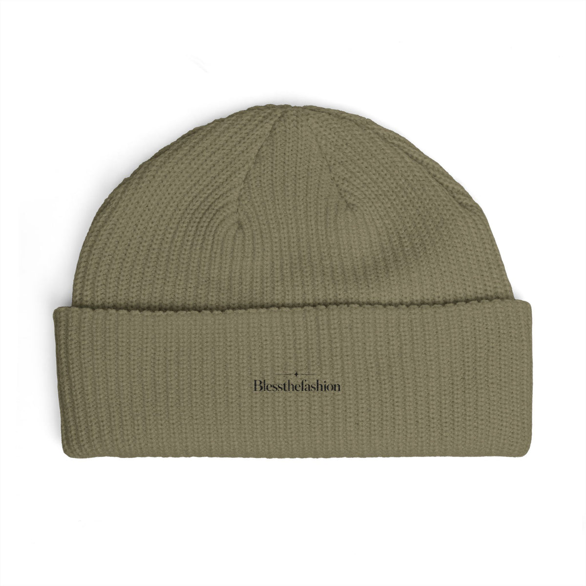 Minimalist Embroidered Cuff Beanie