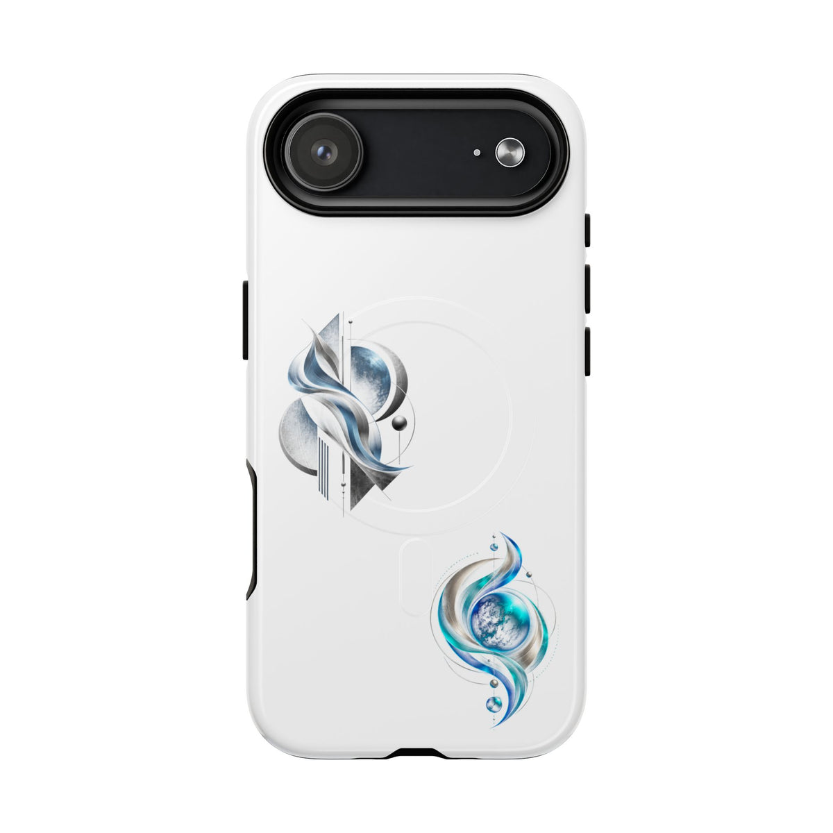 Elegant Blue Floral Tough Magnetic Phone Case