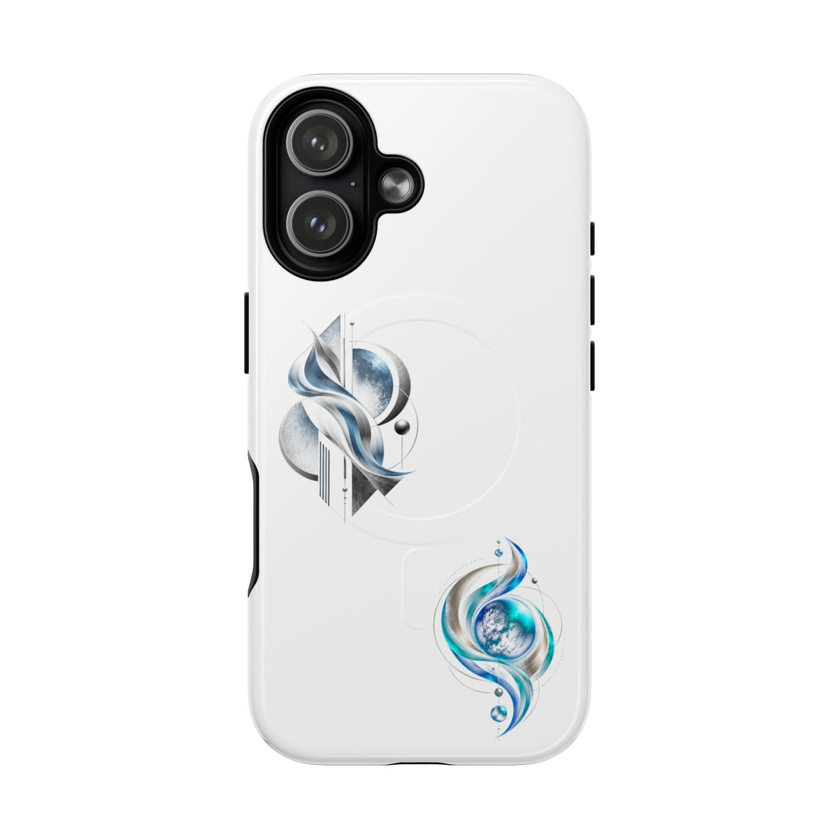 Elegant Blue Floral Tough Magnetic Phone Case