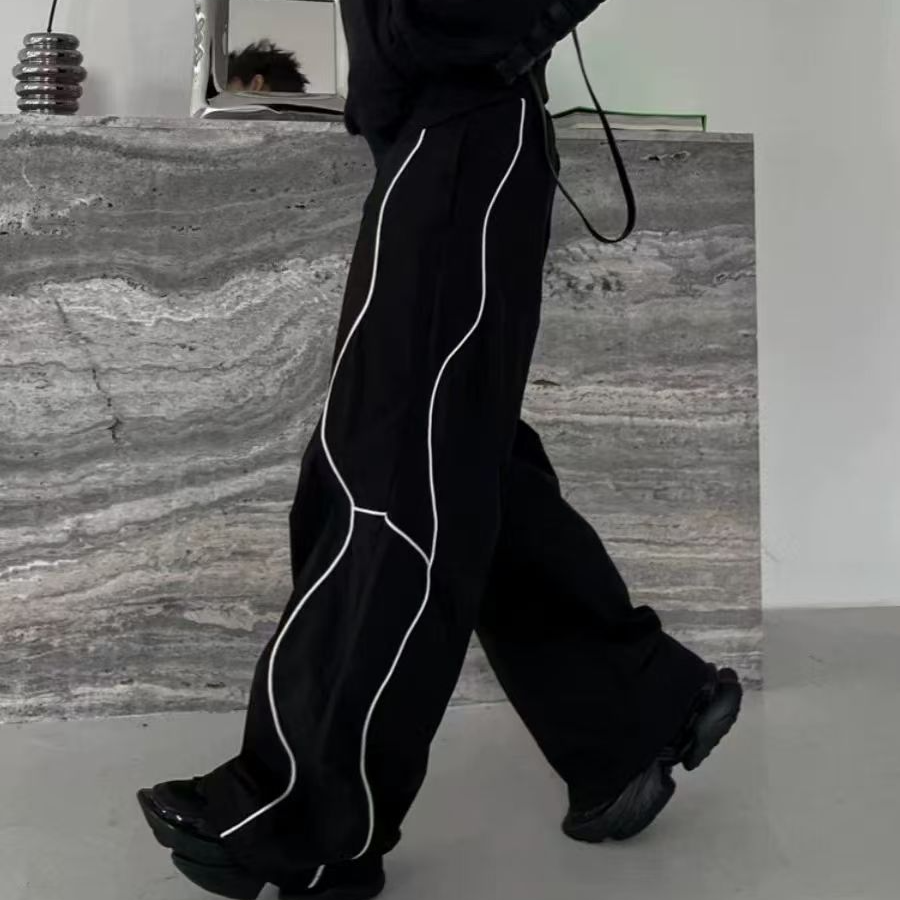Men's Straight Leg Casual Sweatpants Breathable Sports Long Pants for Teenagers