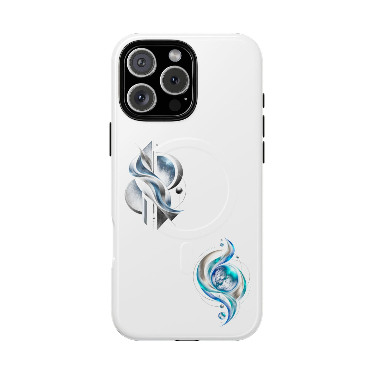 Elegant Blue Floral Tough Magnetic Phone Case