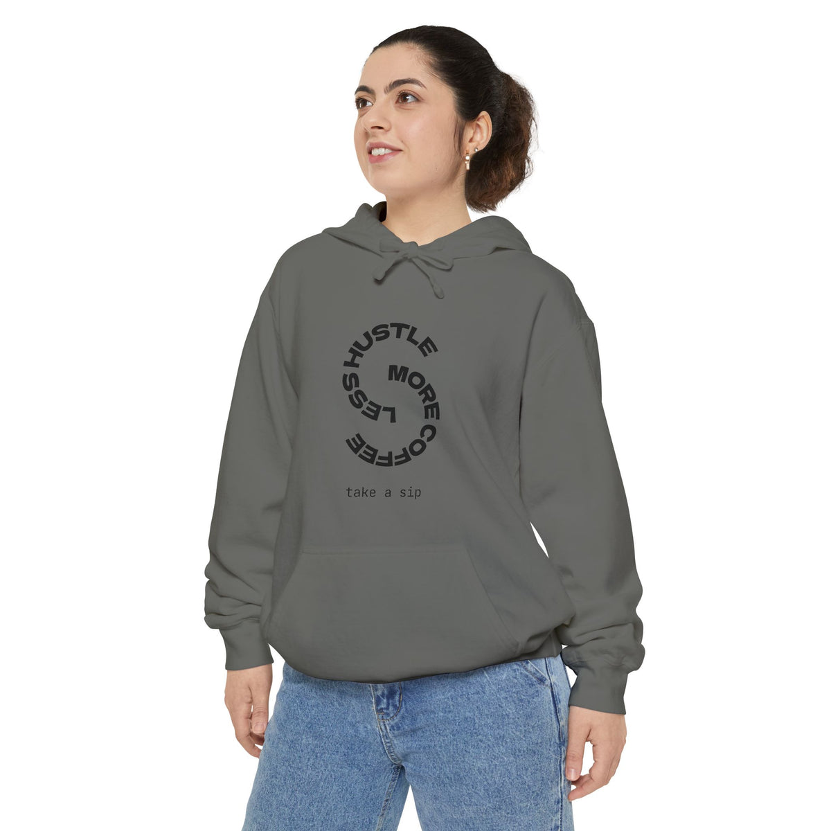 Hustle Less ,More Coffee Inspirational Hoodie