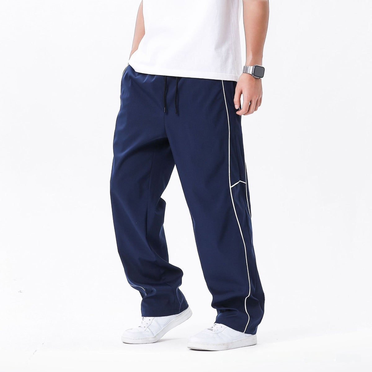 Men's Straight Leg Casual Sweatpants Breathable Sports Long Pants for Teenagers